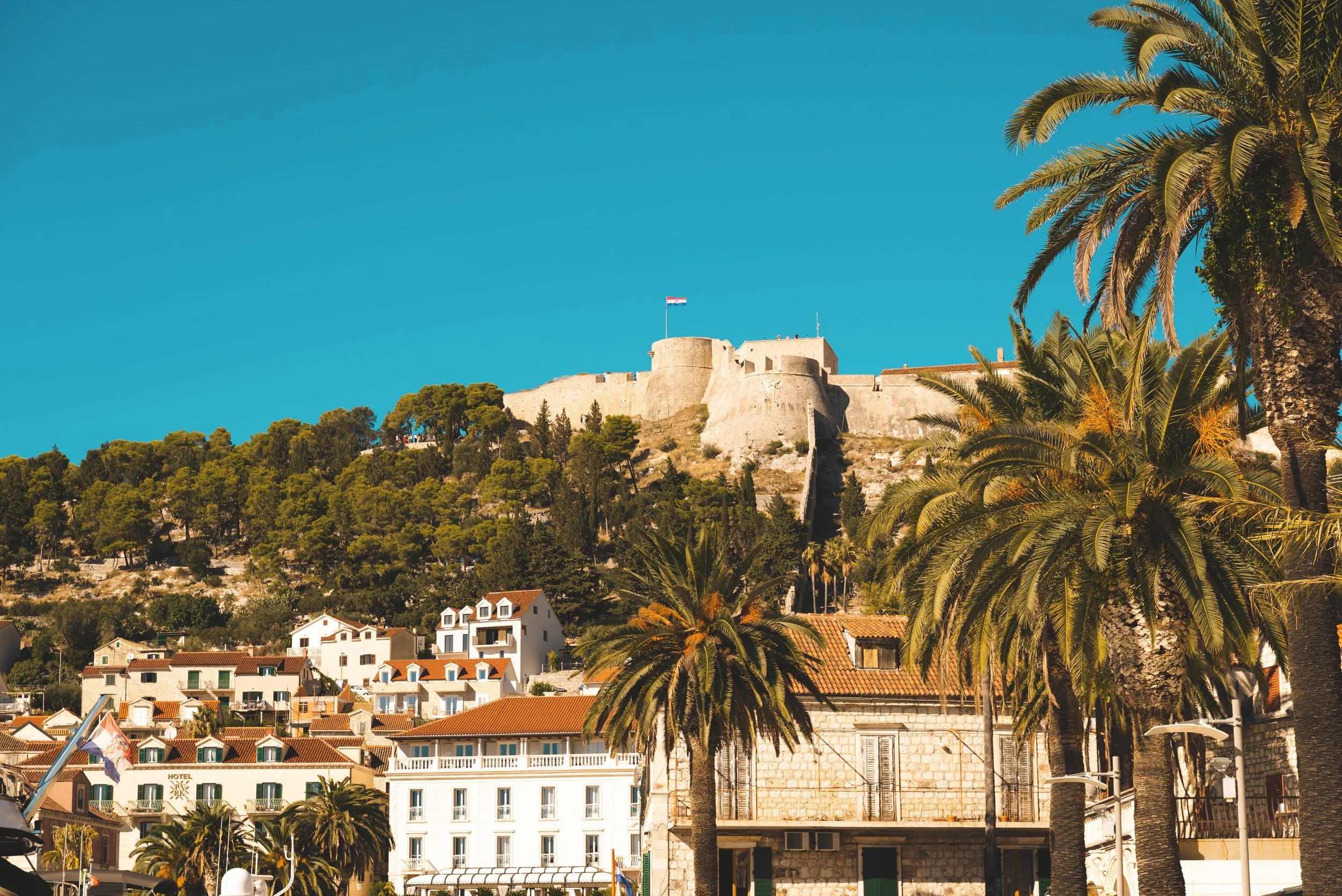 view of hvar from harbor