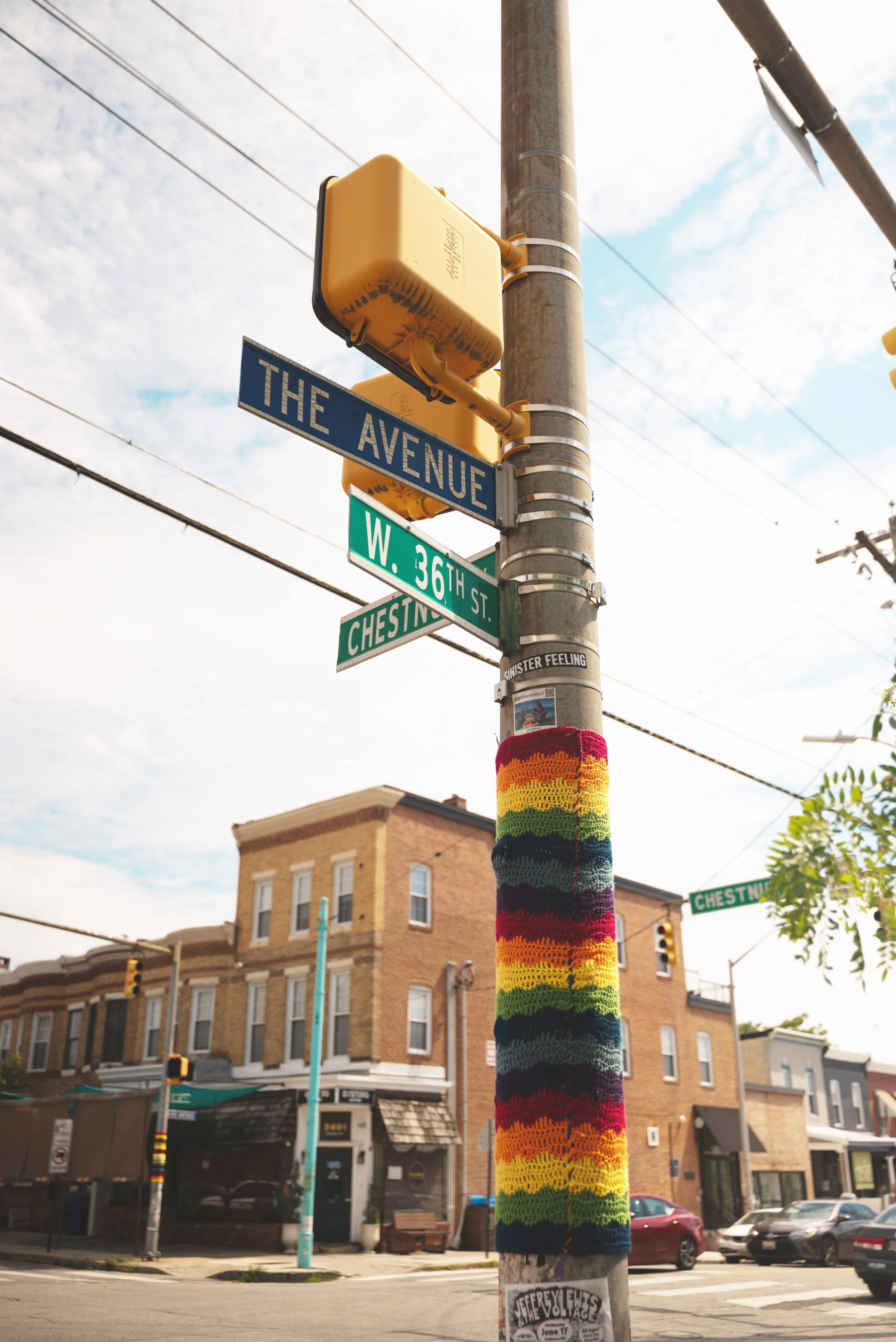 pride flag crochet in hampden baltimore