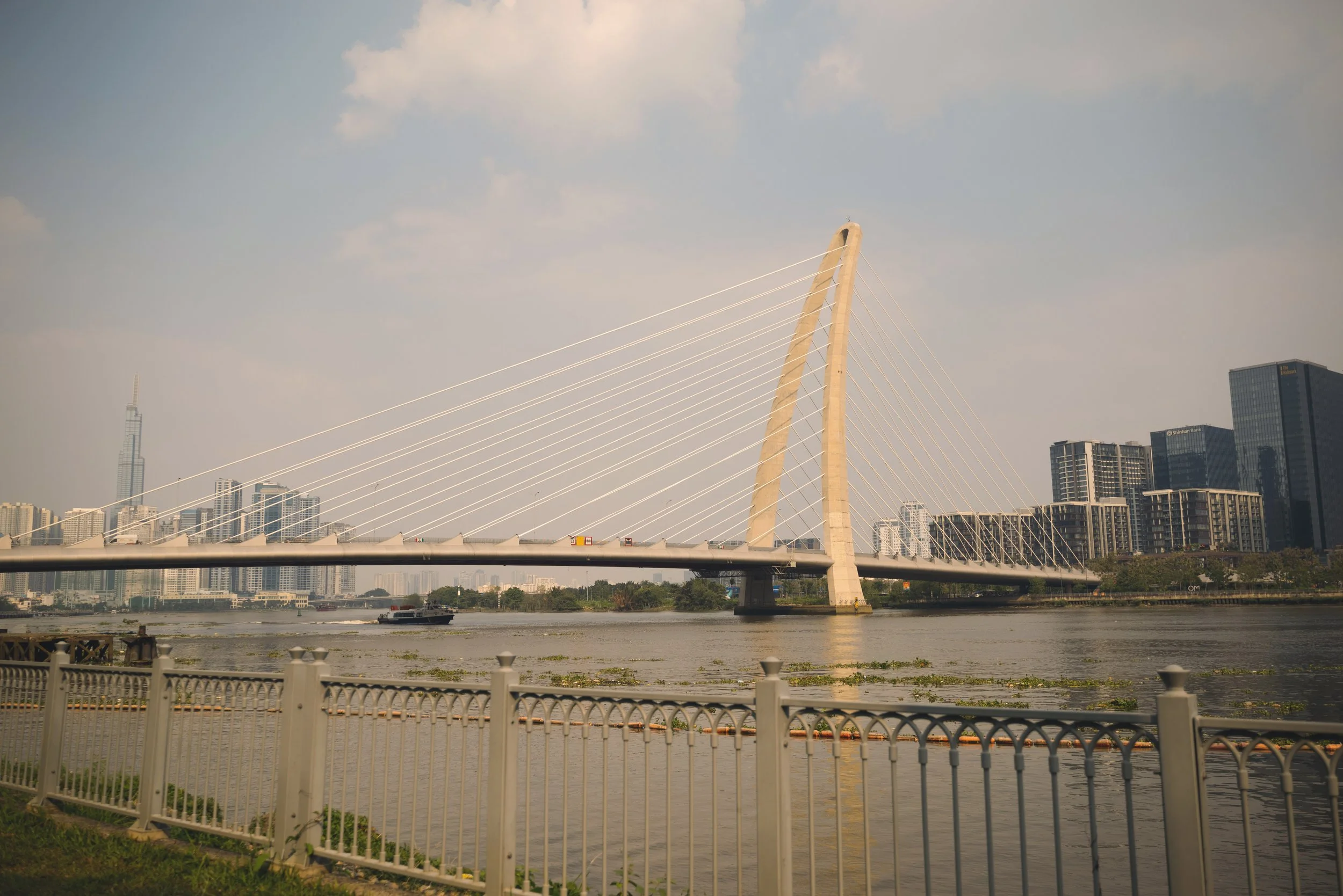 view of riverfront in ho chi minh city
