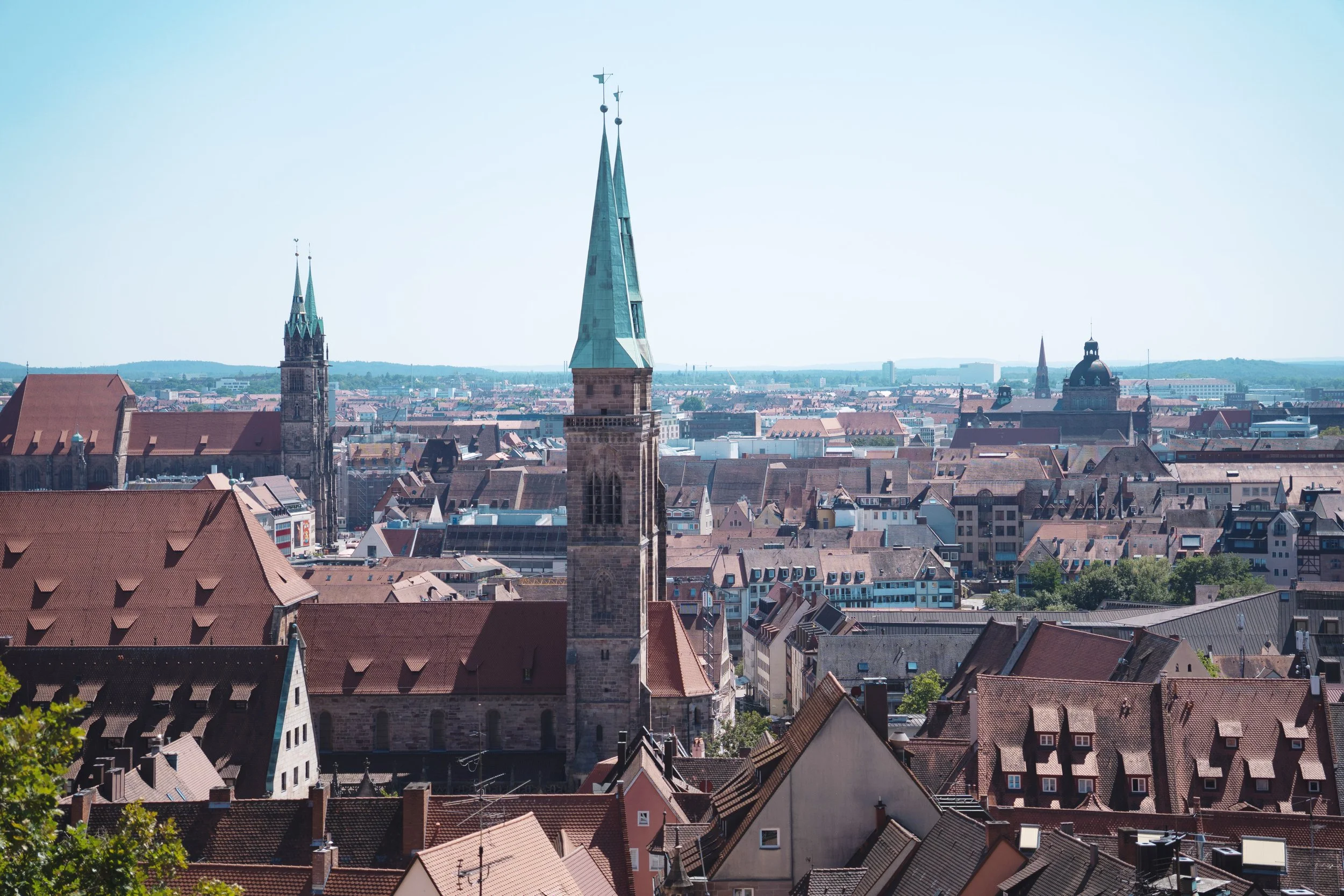 view from top of Kaiserberg Nuremberg