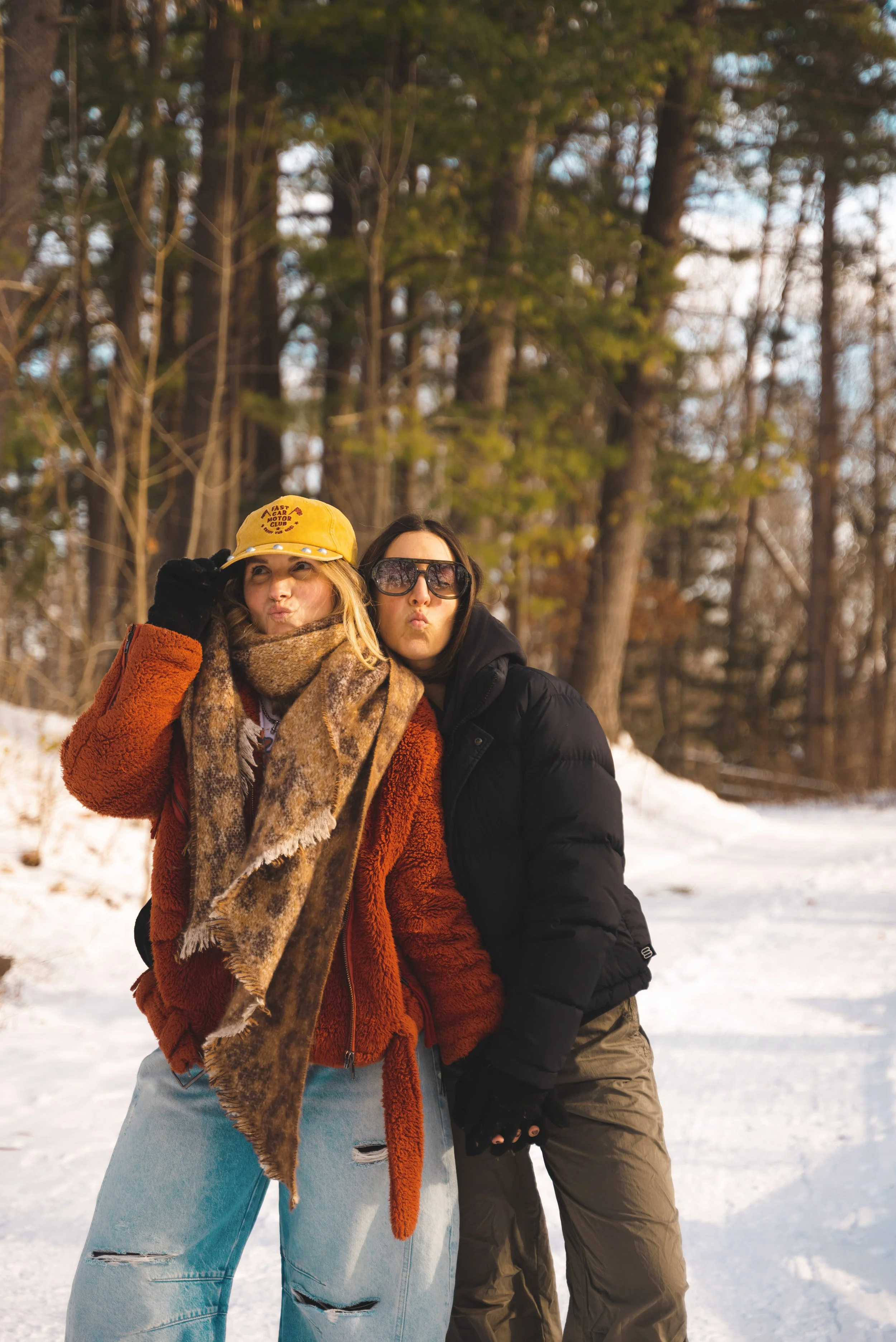 two girls walking in nichols arboretum ann arbor