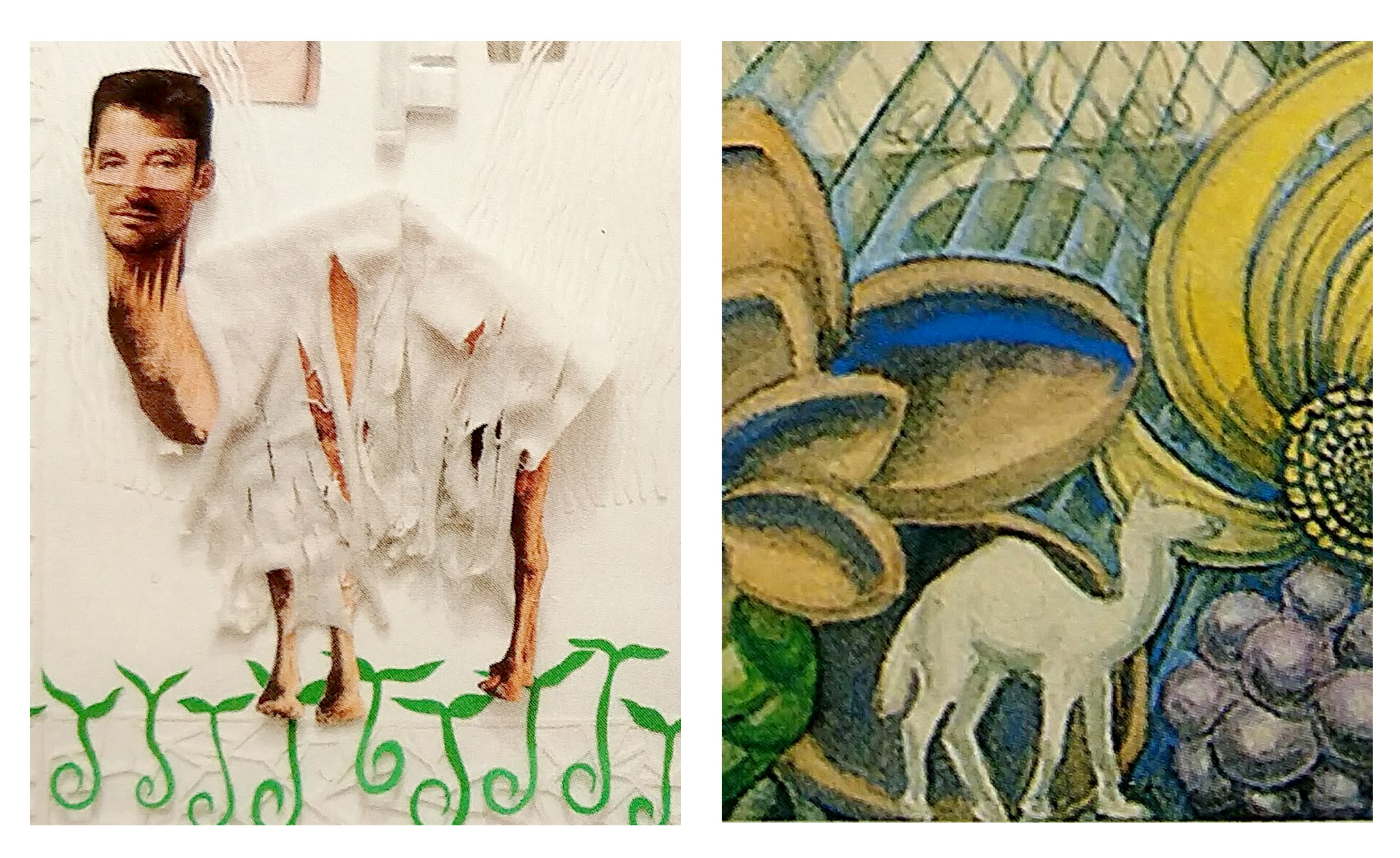 “I’d walk a mile for a Camel!” Details from J Swofford’s Picatrix Decans deck and the Crowley/Harris Thoth deck.