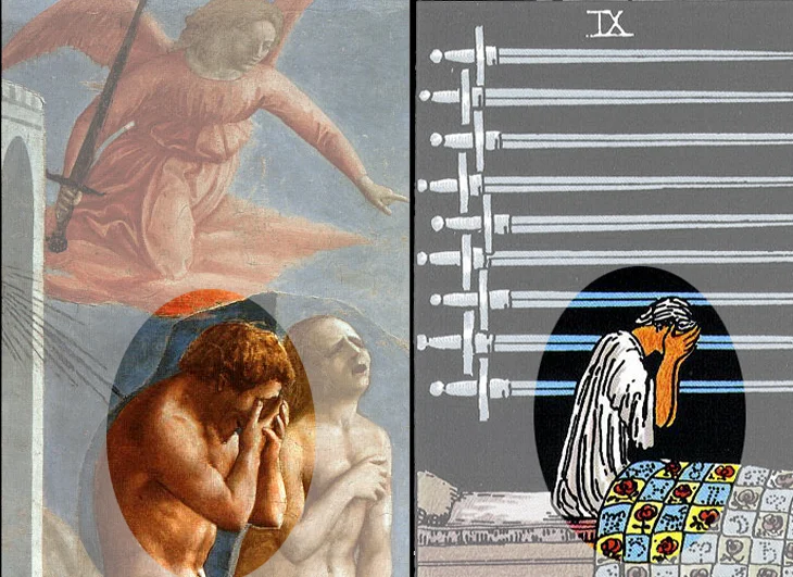 Detail, left: from Tommaso Cassai Masaccio’s “The Expulsion from Eden”.