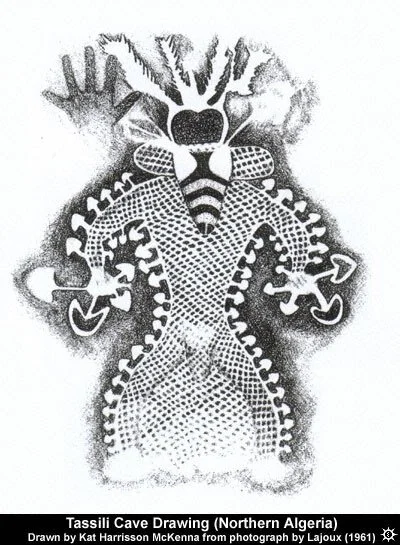 A rendition of the famous “bee shaman” of northern Algeria.