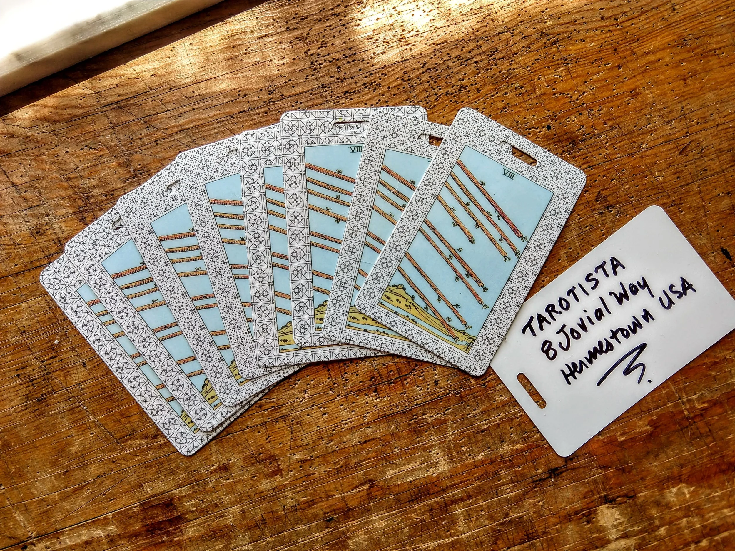 8 OF WANDS LUGGAGE TAGS