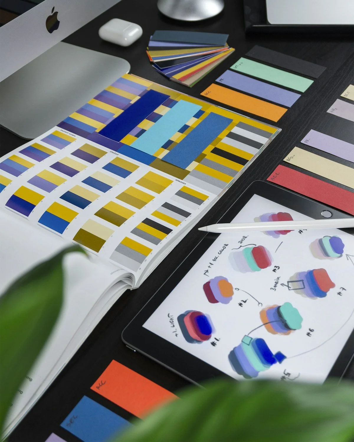 Abstract colorful composition suggesting custom brand styling