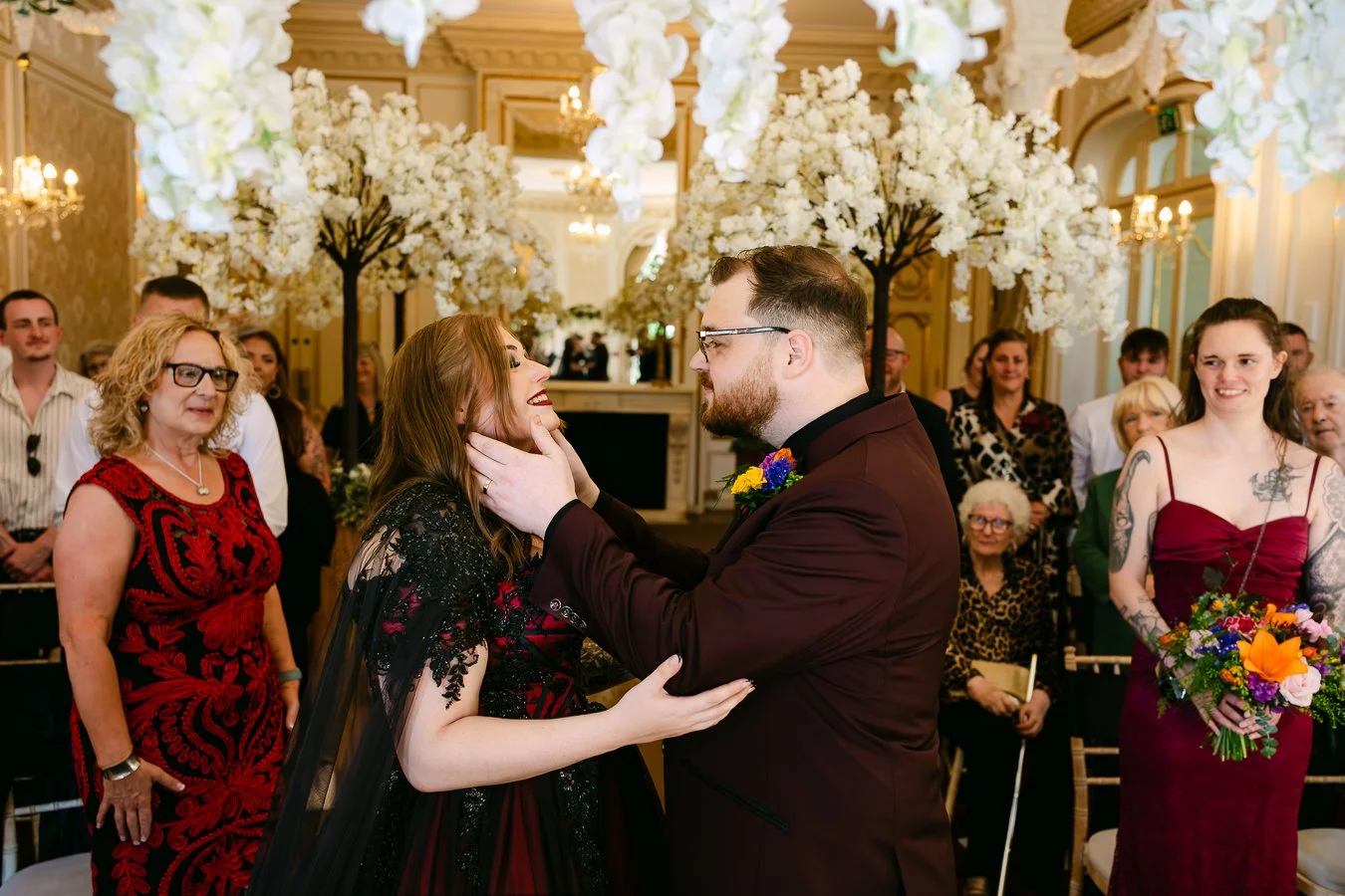 court-colman-manor-hotel-wedding-photographer-first-kiss-bridgend.jpg