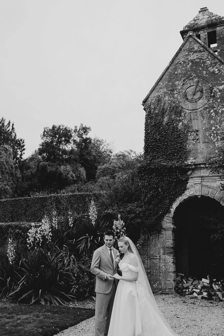 Bride and Groom portrait at Brympton House wedding, Yeovil