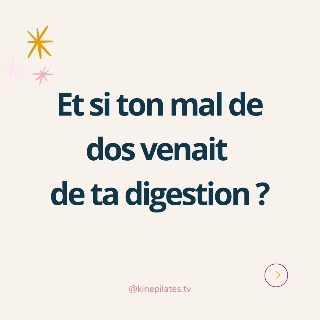 💭 Et si ton mal de dos venait de ta digestion ?
On en parle ensemble lors de mon prochain coaching sur Kinepilates.tv

👉 Un lien souvent m&eacute;connu entre
douleurs lombaires &amp; syst&egrave;me digestif

Le corps est profond&eacute;ment connect