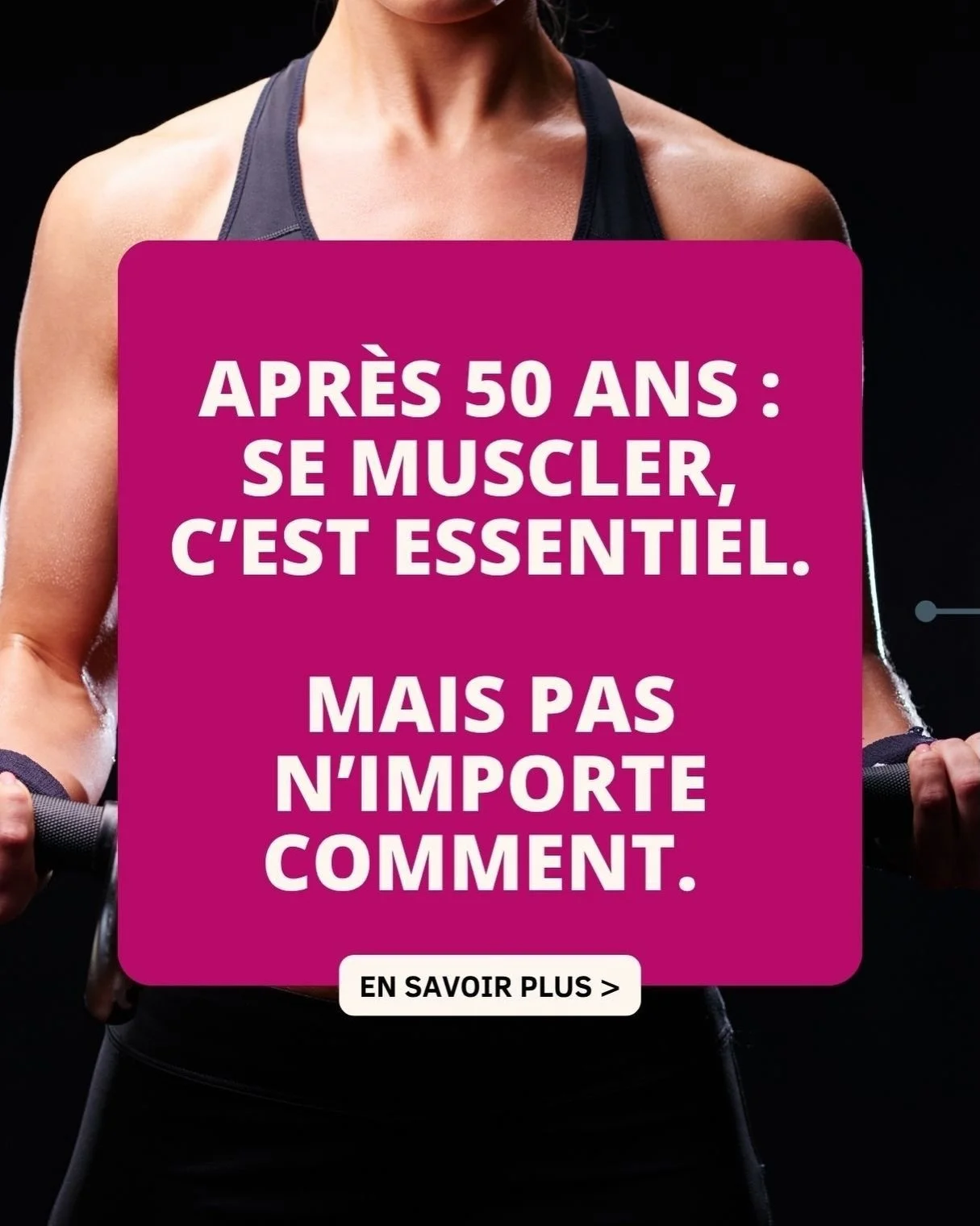 Apr&egrave;s 50 ans, se muscler est important. Tr&egrave;s important m&ecirc;me. 💪
Mais cela ne veut pas dire faire une s&eacute;ance difficile tous les jours.

Pour progresser, notre corps a besoin de plusieurs choses:
✨ de r&eacute;gularit&eacute;