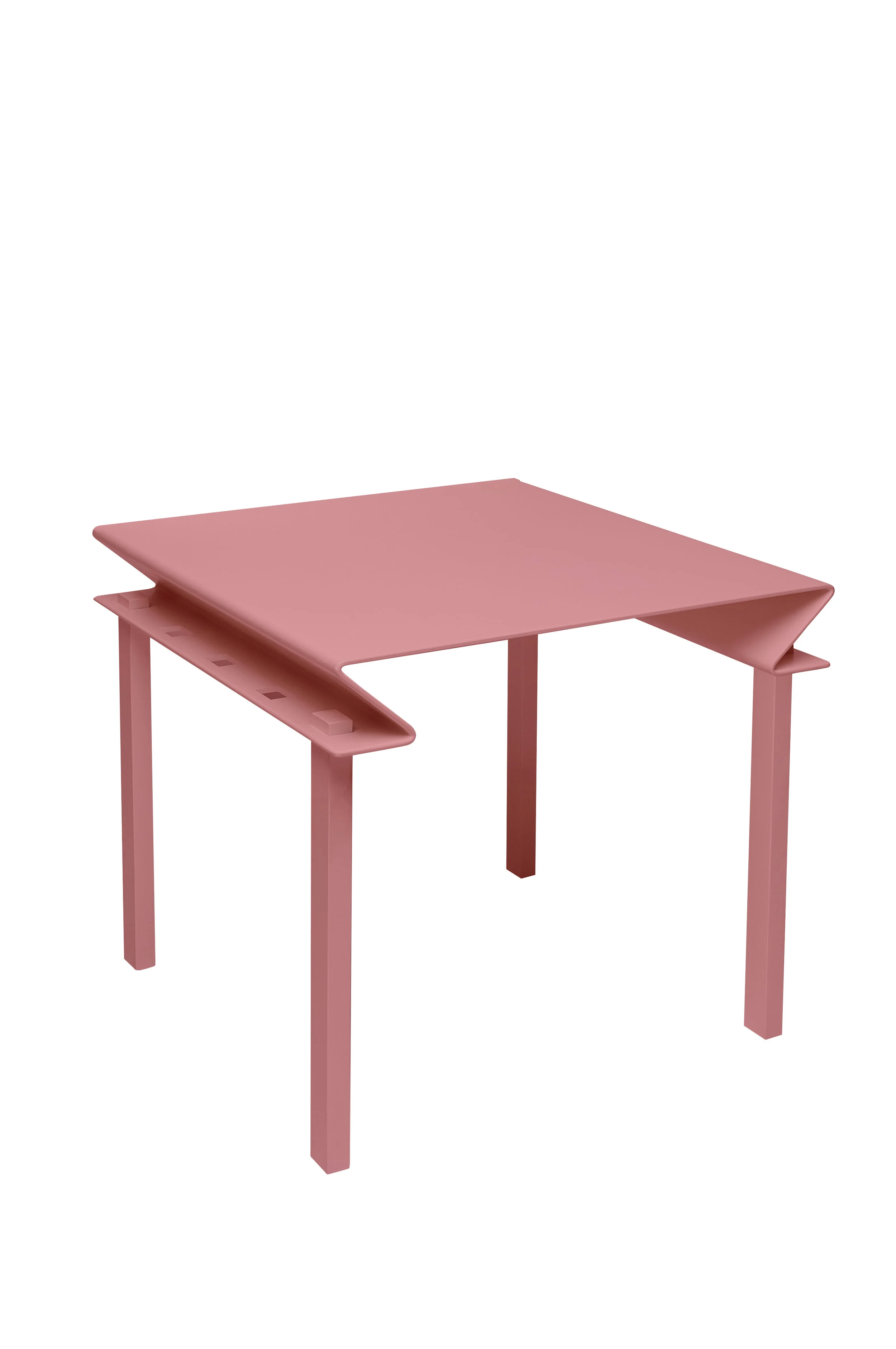 pink metal side table