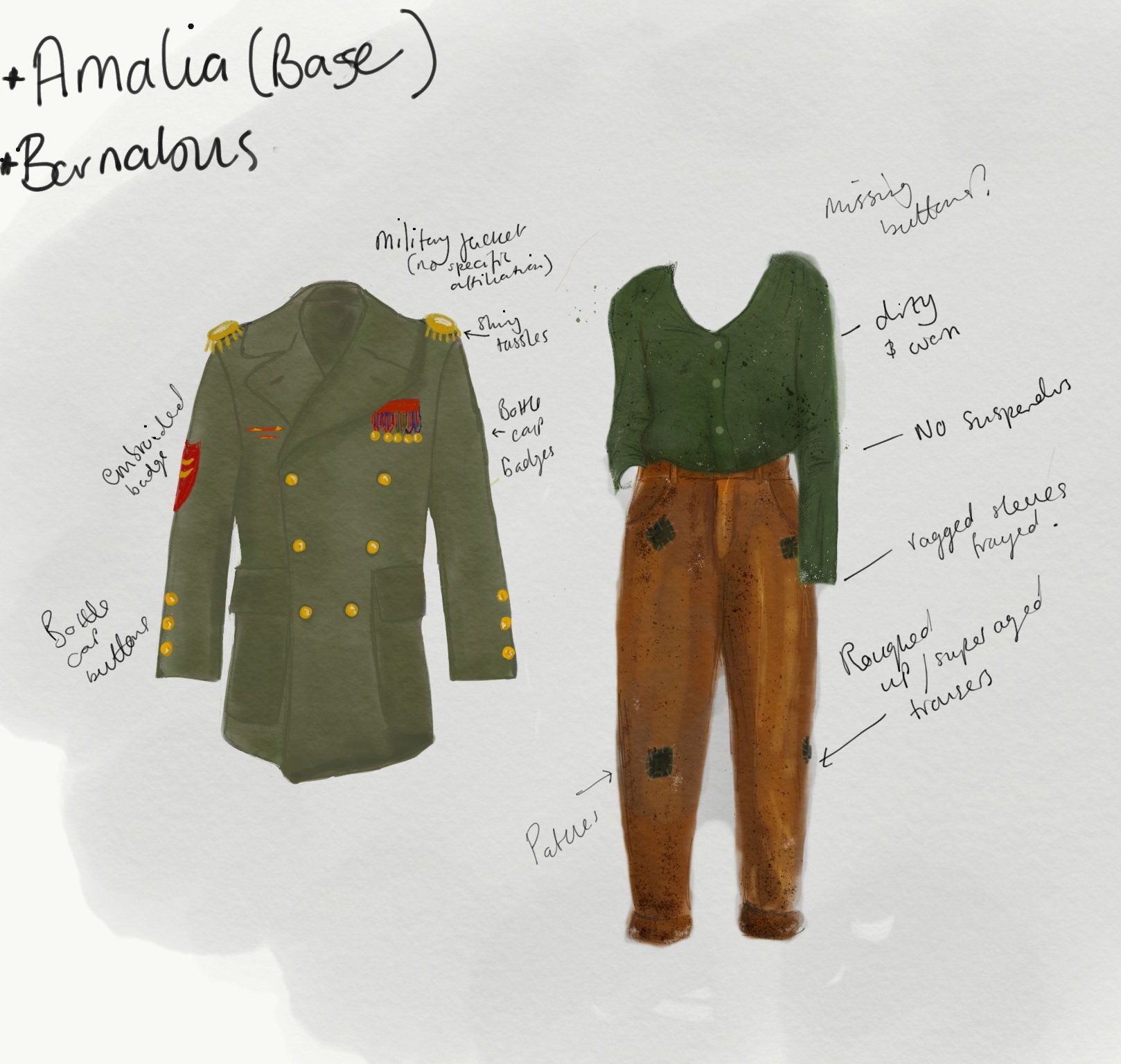 Barnabus puppet costume and Amalia costume