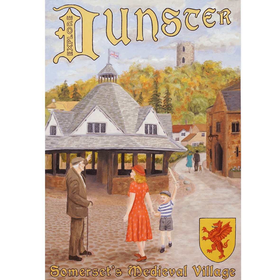 Dunster Yarn Market Luttrell Arms print.jpg