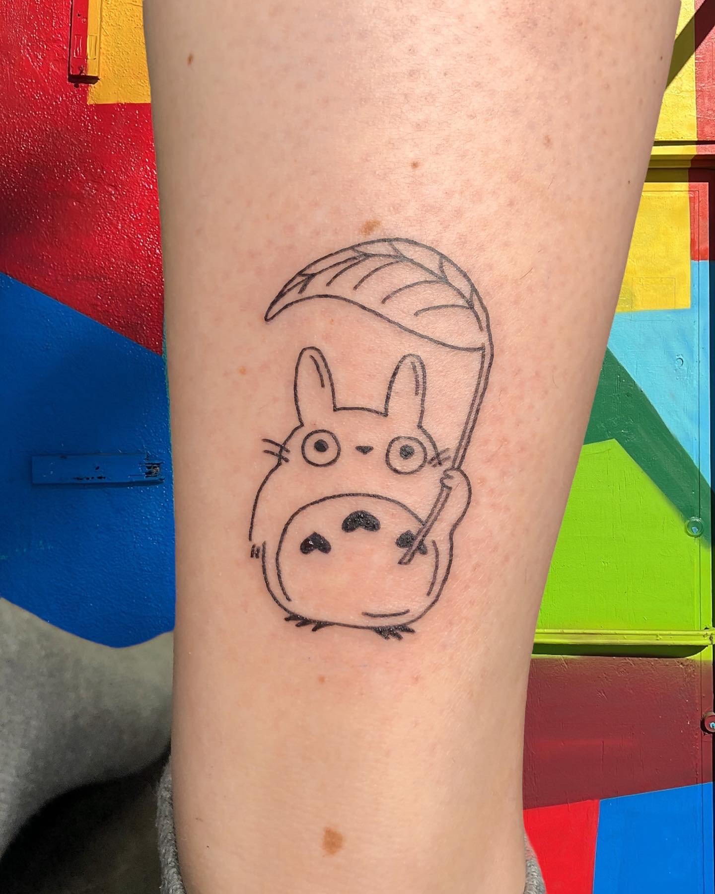 Japanese cartoon character tattoo on ankle.JPG