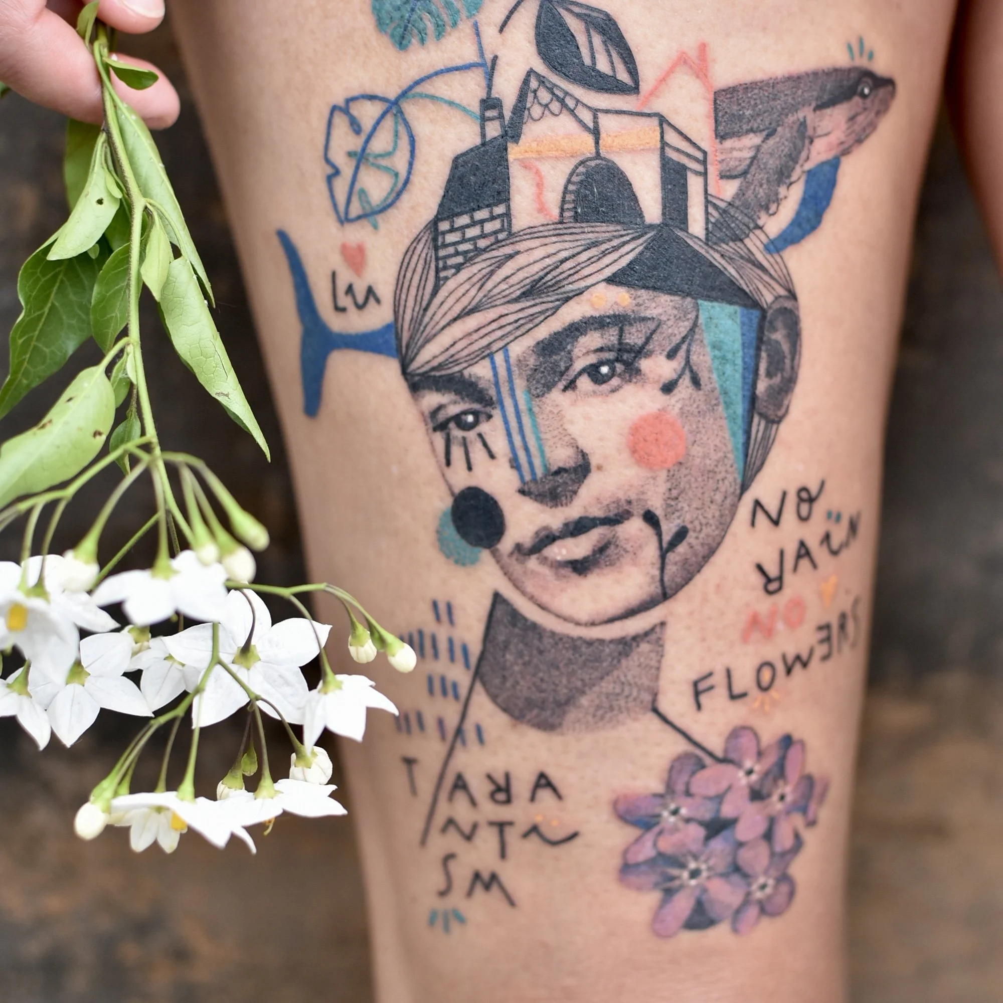Tattoos like collages: @brobrochtattoo