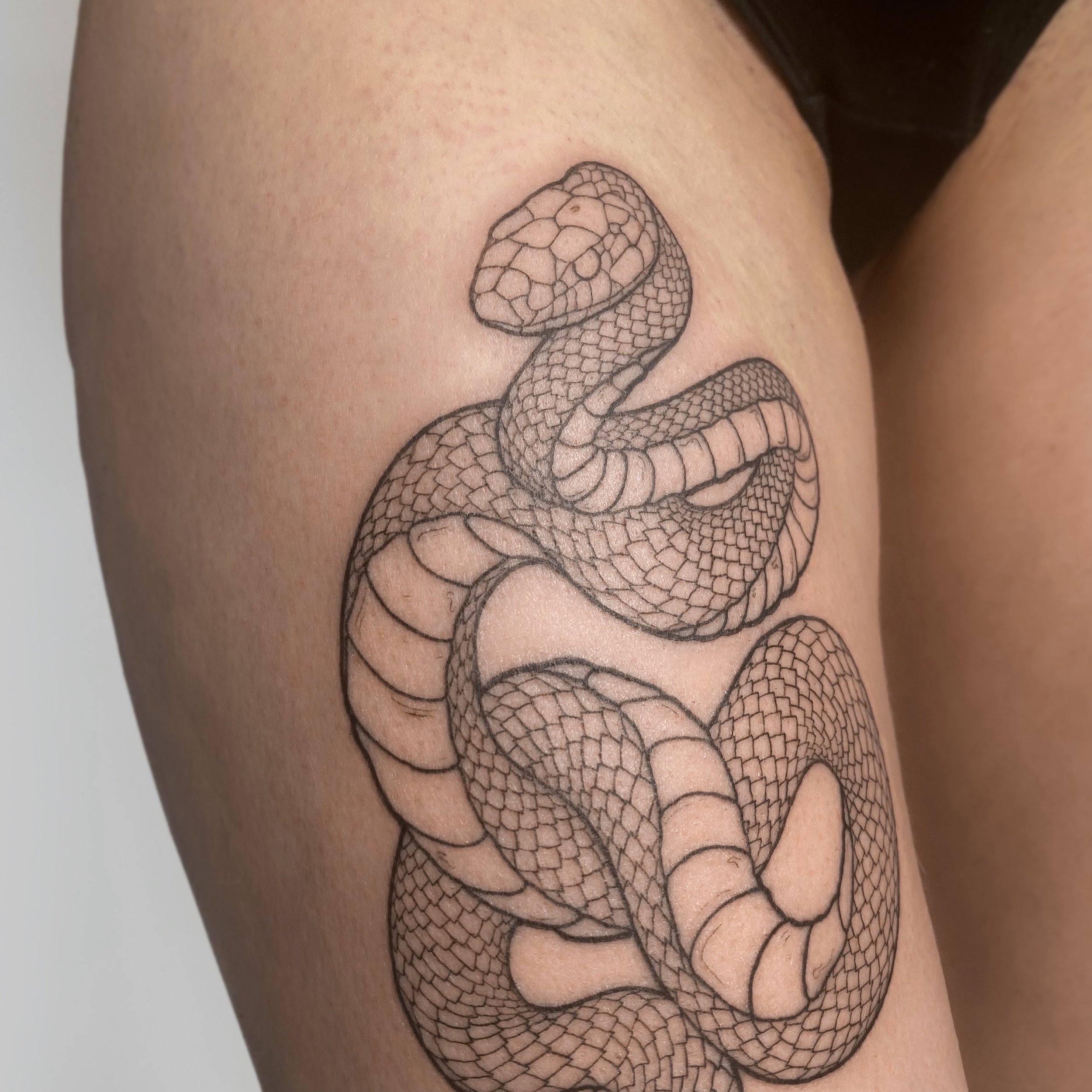 Close up snake tattoo by boy.brush.ttt.JPG