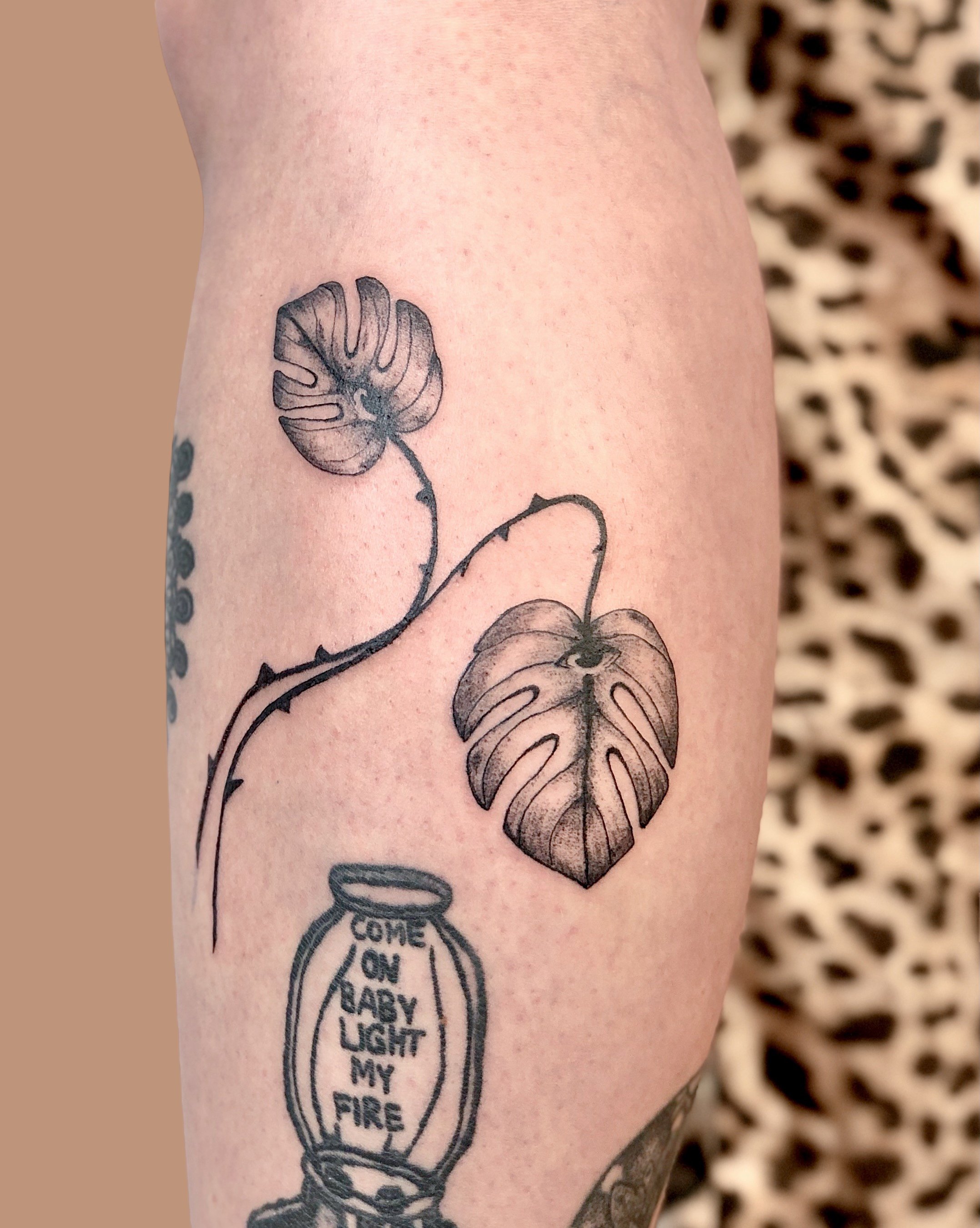 Monstera with eyes tattoo by Donna Aviles.JPG