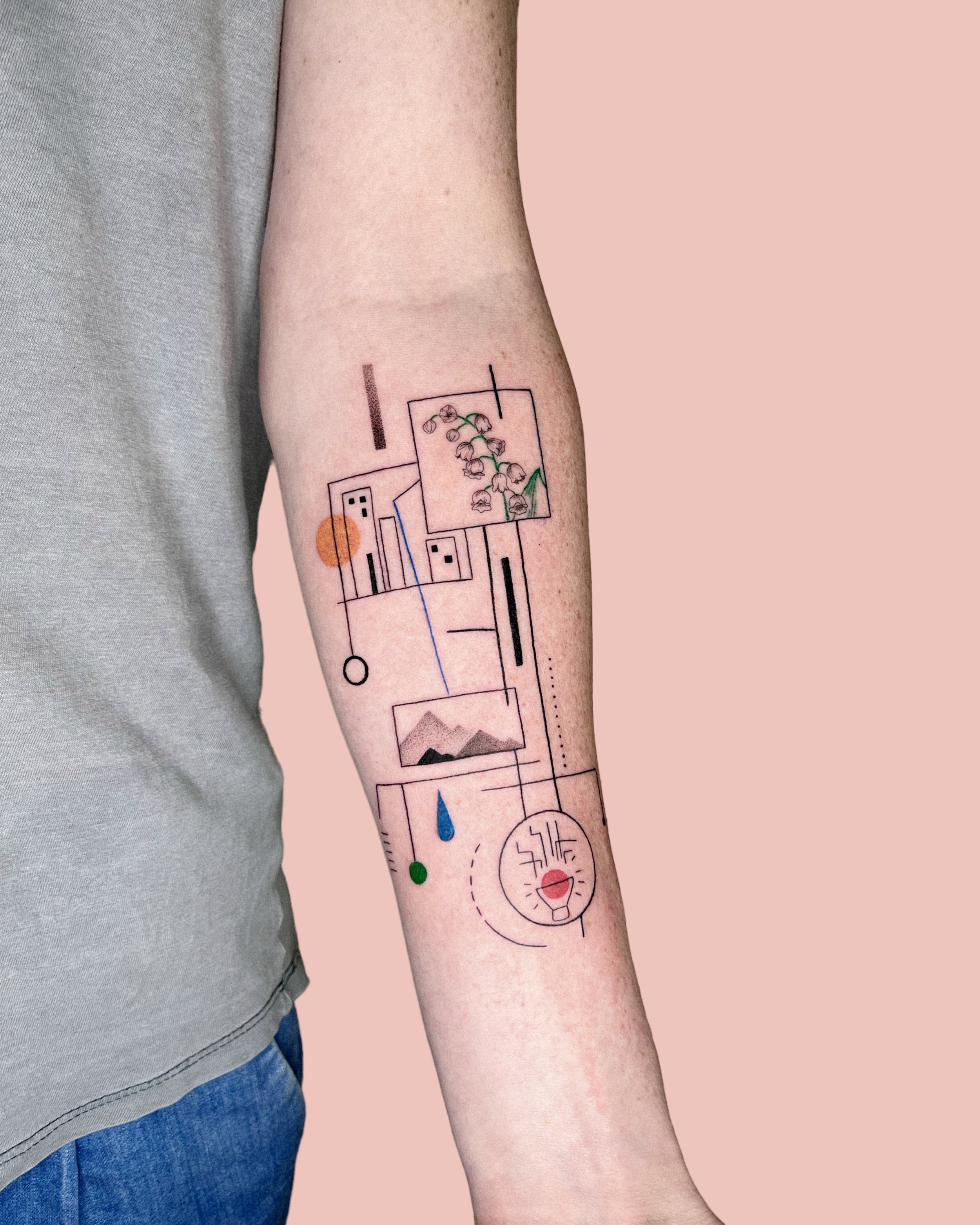 Abstract composition tattoo by Kirii Lines.JPG