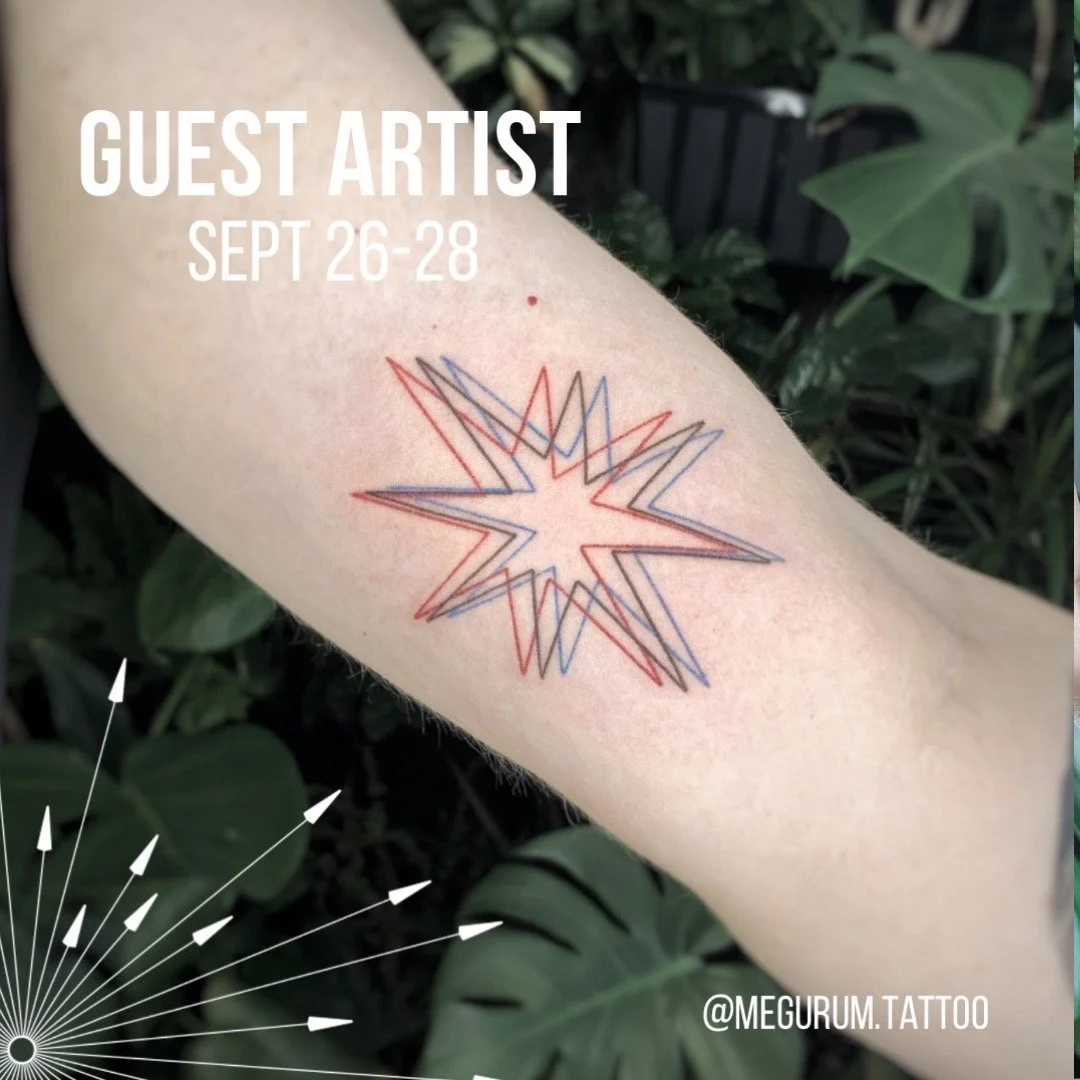 Sept 26-28: SUPER NEAT linework with handpoker @megurum.tattoo