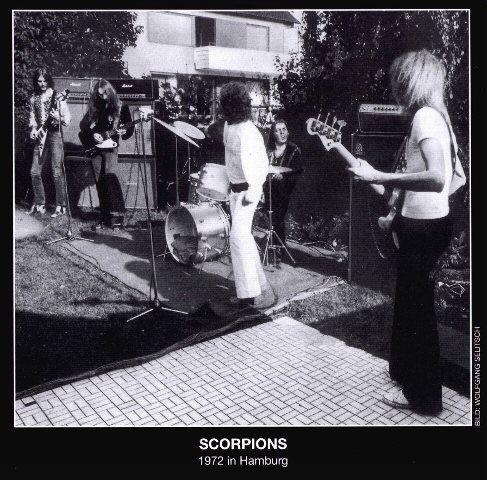  SCORPIONS playing at an open-air garden party in Hamburg for the magazine&nbsp; Spontan .&nbsp; The police received several complaints from the neighbours...&nbsp; 17. August 1974 
