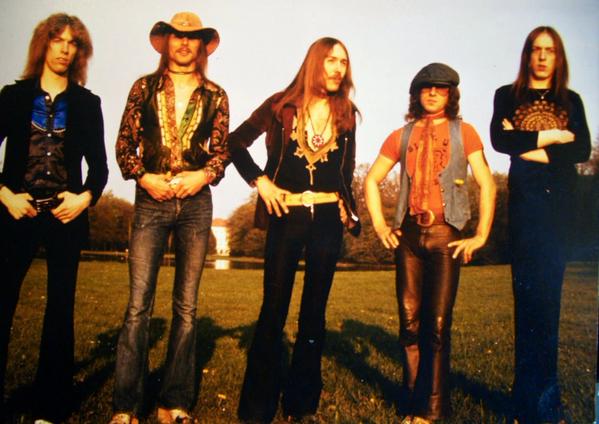Scorpions in 1974 - Francis Buchholz, Rudolf Schenker, Uli, Klaus Meine, Doobie Fechter