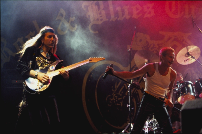 Uli Jon Roth at Castle Donington with Phil Mogg of UFO 2001 ( Legends of Rock DVD)
