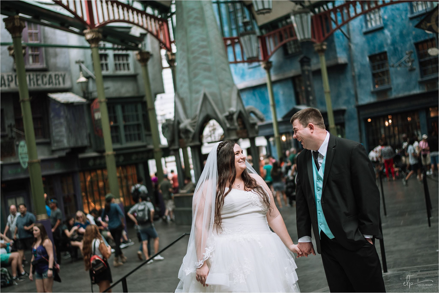 Diagon Alley wedding photos