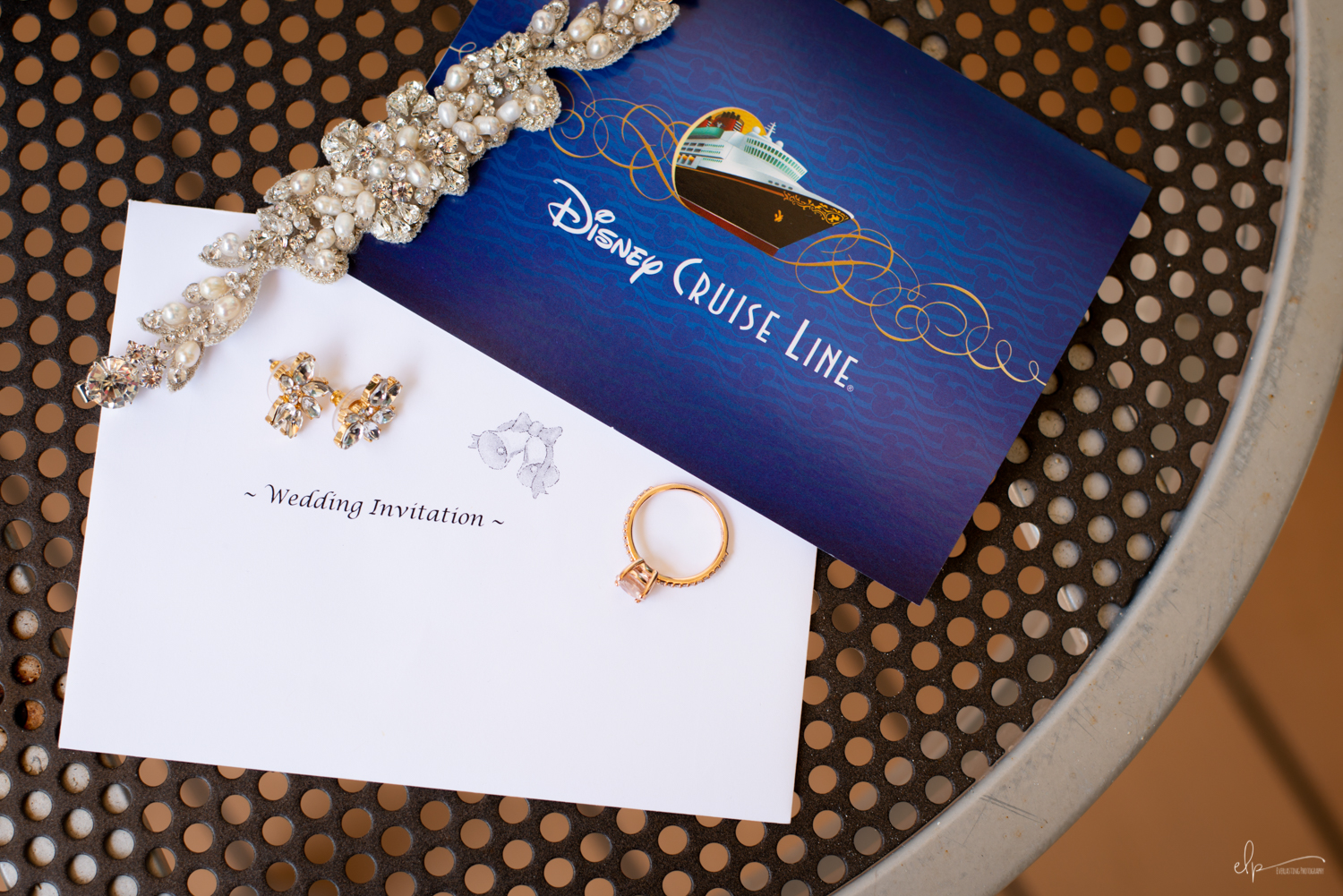 Bride getting ready wedding photographer on disney cruise line
