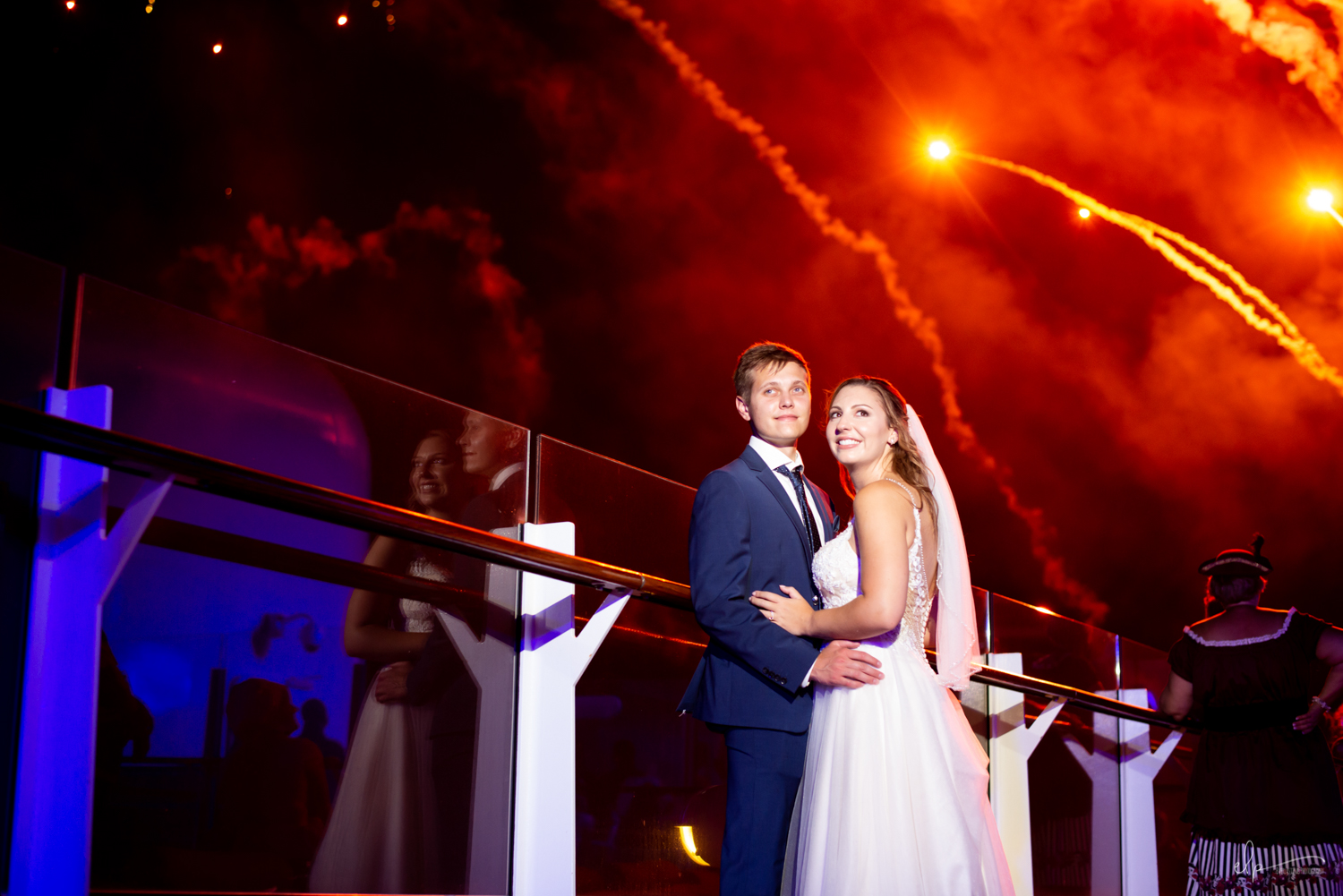 fireworks wedding photos on disney cruise line