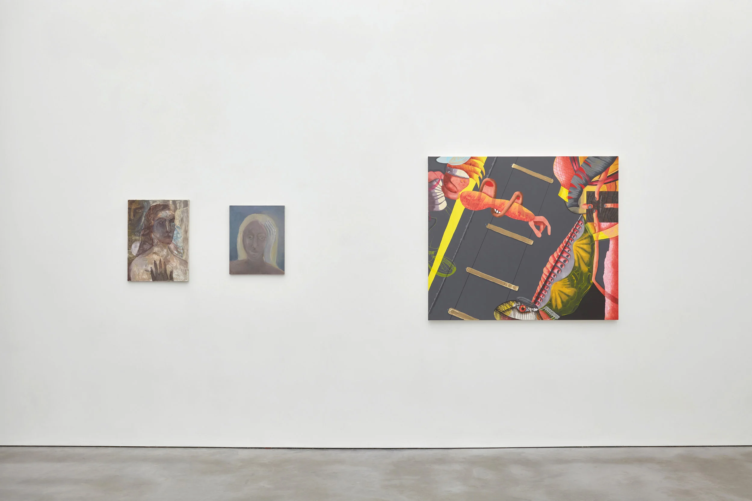Exhibition view, Barbara Wesolowska (left) Tom Worsfold (left)