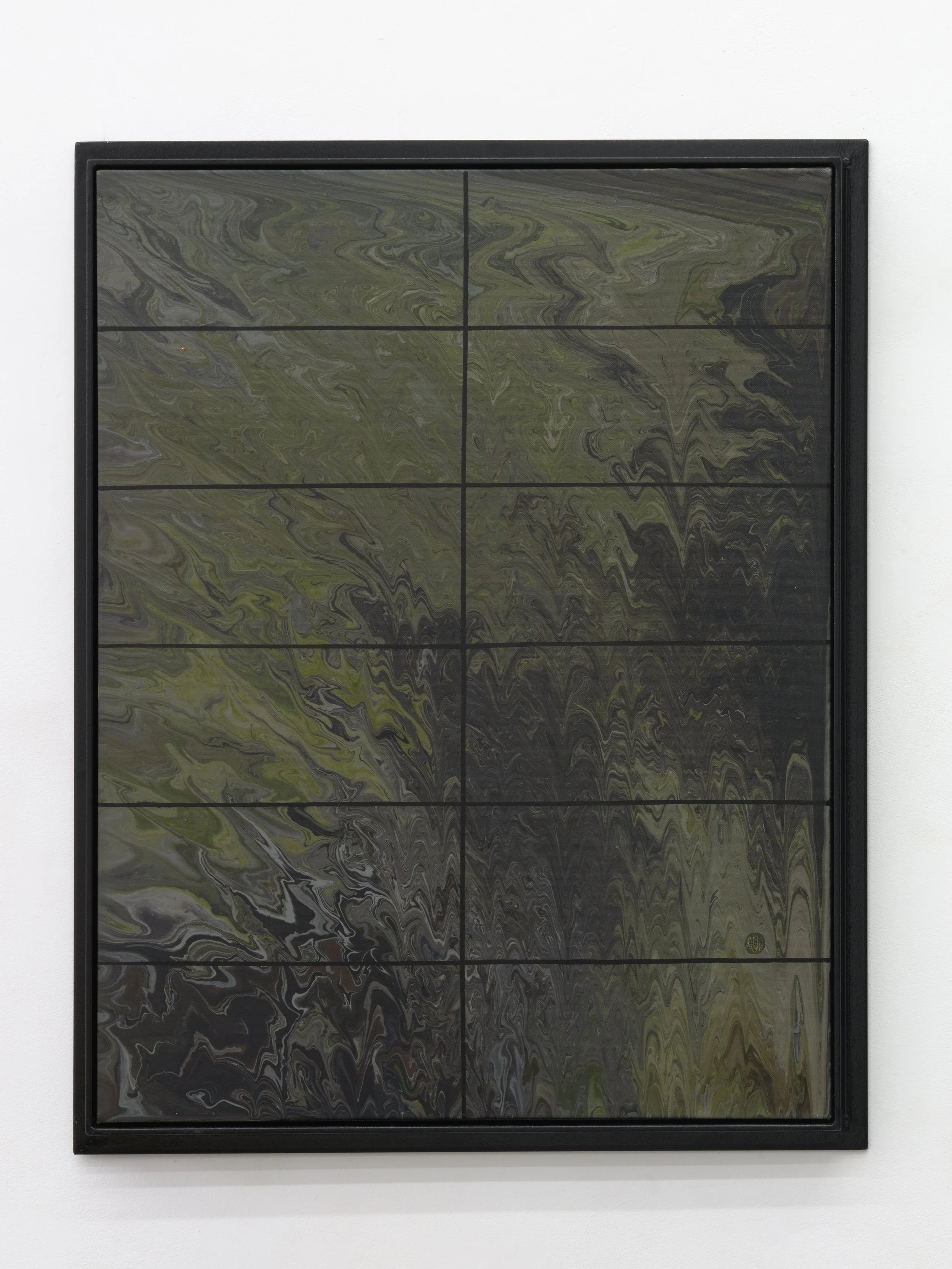   From Four Last Songs,    Frühling    2026    Acrylic and enamel on canvas, powder coated steel frame  