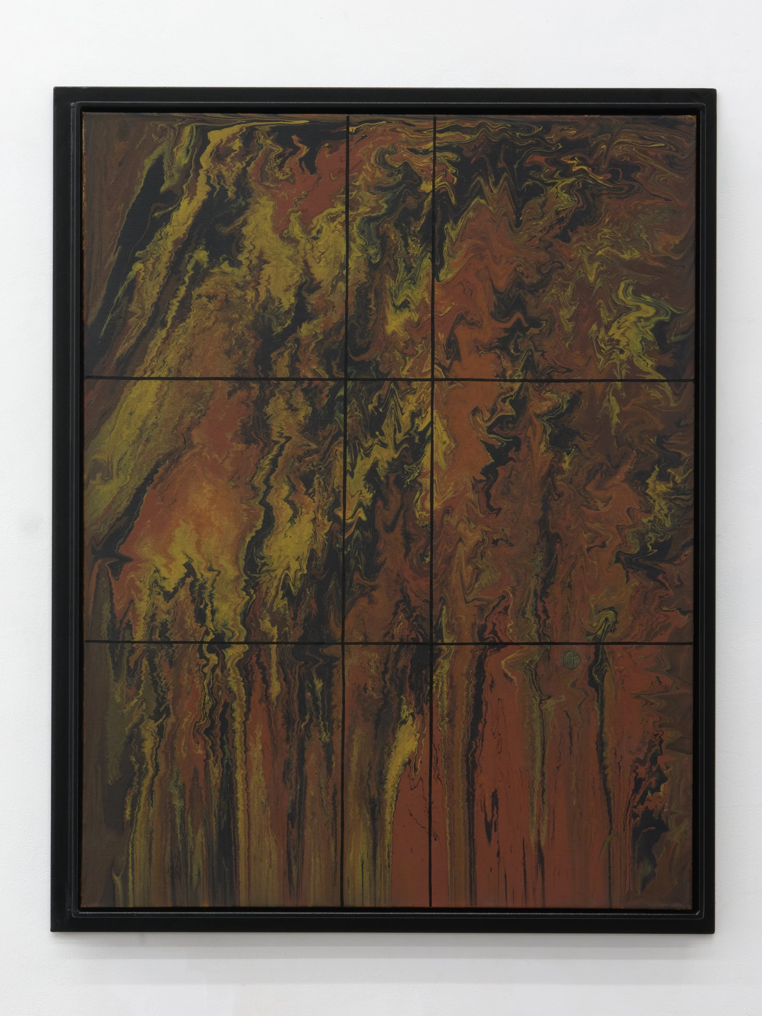   From Four Last Songs,    Im Abendrot    2026    Acrylic and enamel on canvas, powder coated steel frame.  