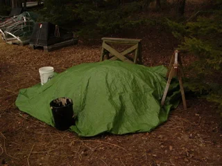 Brush Storage w/tarp