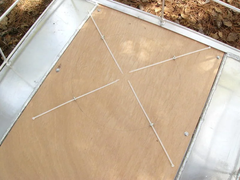 18" Cable ties through eye scres