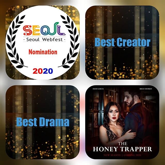 💞I'm so incredibly thankful to the Seoul Webfest! 
In addition to a 🌟Best Drama Webseries nomination for @thehoneytrapperwebseries I also received a 🌟Best Creator nomination! 
There's so much work done both in front of AND behind the camera, so th