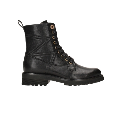 PIEDI NUDI zwart leren veter boot