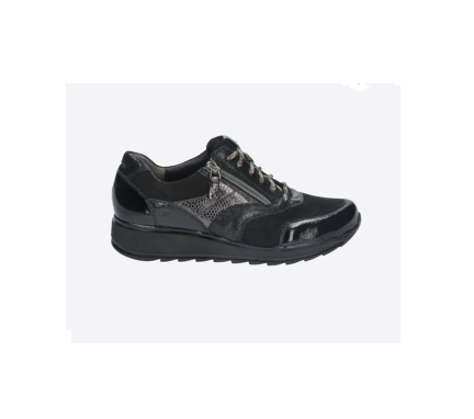 DUREA K-zwarte veterschoen met rits | 6279 | € 239,95
