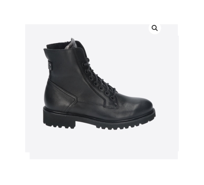 DUREA zwarte leren K-veterboot met rits | 9769 | € 279,95