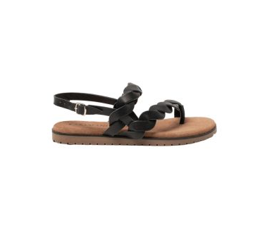   LAZAMANI zwart leren sandaaltje | € 69,95  