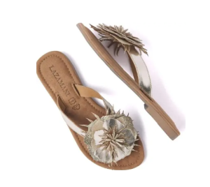   LAZAMANI leren slipper gold  | € 69,95  