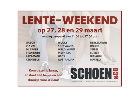 Lente weekend 27,28,29 maart