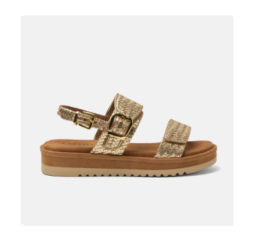   LAZAMANI sandaal goud met verstelbare bandjes | € 79,95  