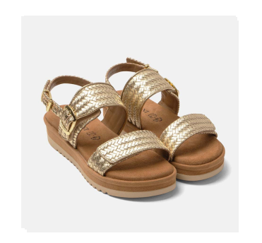   LAZAMANI sandaal goud met verstelbare bandjes | € 79,95  