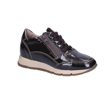   DLSport 7118  donker bruine lak sneaker | € 199,95  