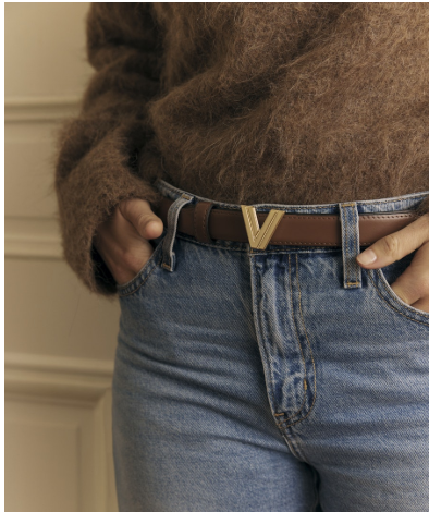  VIA VAI riemen in cognac leer en suede corvino | € 59,95 