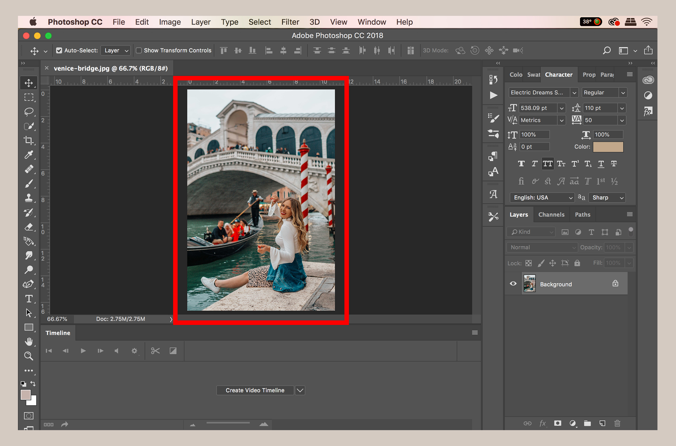 How to open an image in Photoshop