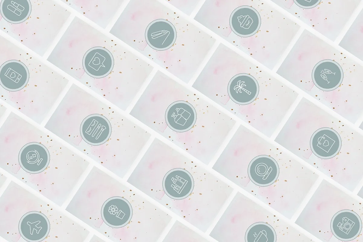 Beauty Blog Instagram Stories Highlight Icons Template