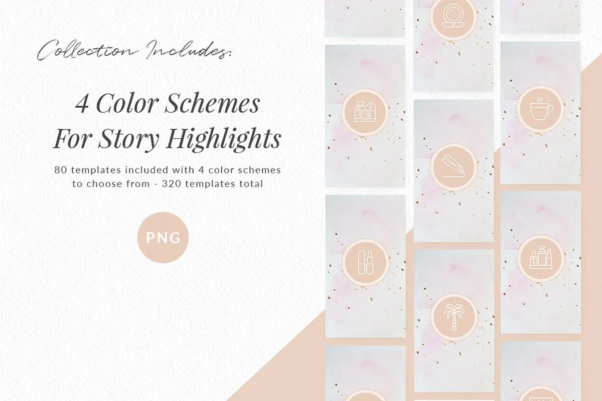 Beauty Blog Instagram Highlight Icons Template