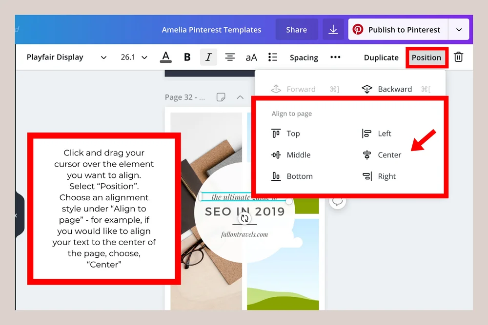 How to Align in Canva