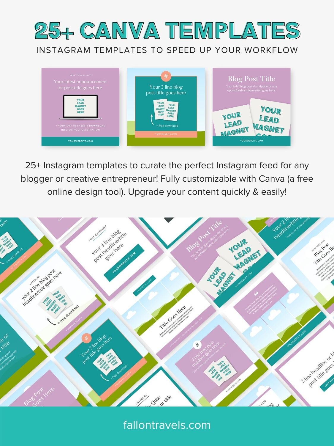 25+ Instagram Post Templates for Canva — Fallon Travels